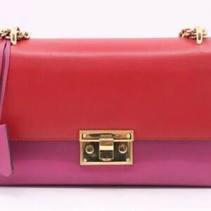 Gucci Padlock Authentic Pink and Red Shoulder/ Crossbody Bag